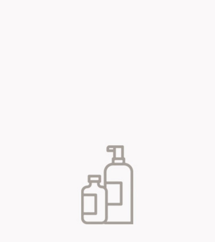 Sustainability at the Family Resort Rainer Icon of two cosmetic bottles, one with pump and one smaller bottle